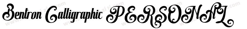 Bentron Calligraphic PERSONAL Regul字体转换